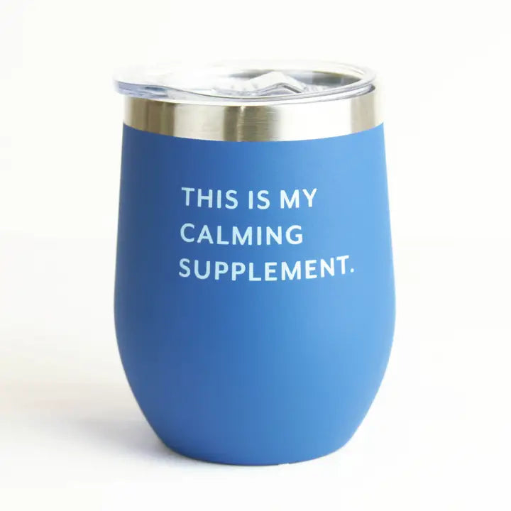 CALMING SUPPLEMENT WINE TUMBLER