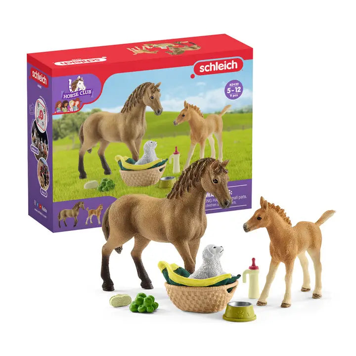 SCHLEICH HORSE CLUB SARAH'S BABY ANIMAL SET