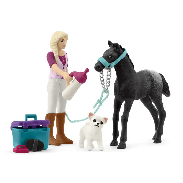 SCHLEICH CARE SET FOAL WITH SOFIA