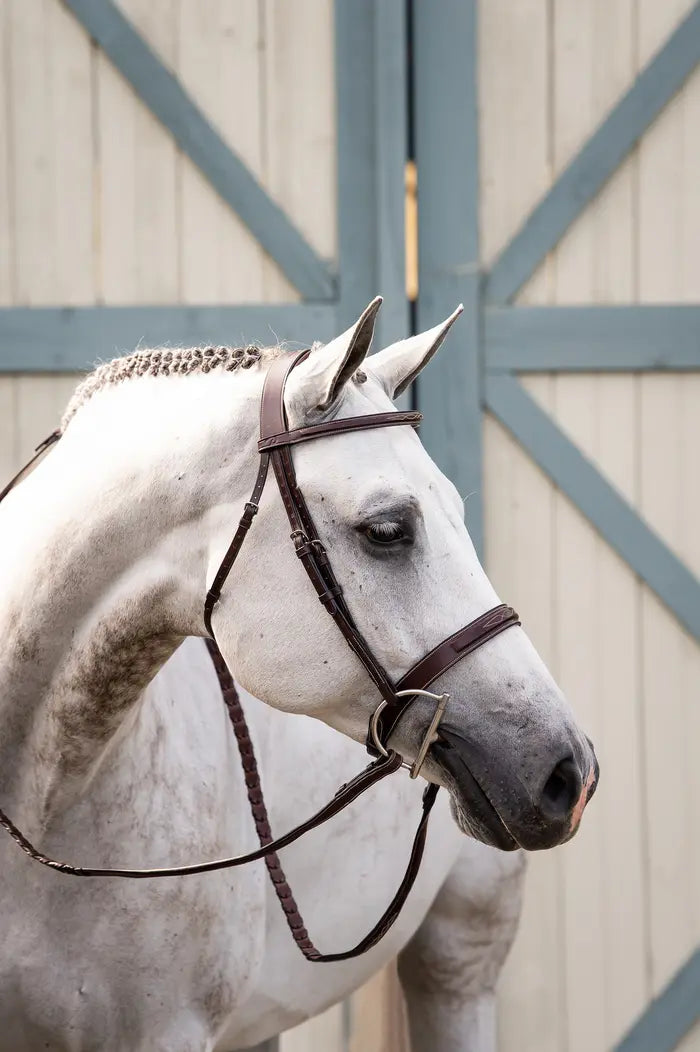 DY'ON WIDE NOSEBAND FLAT HUNTER BRIDLE