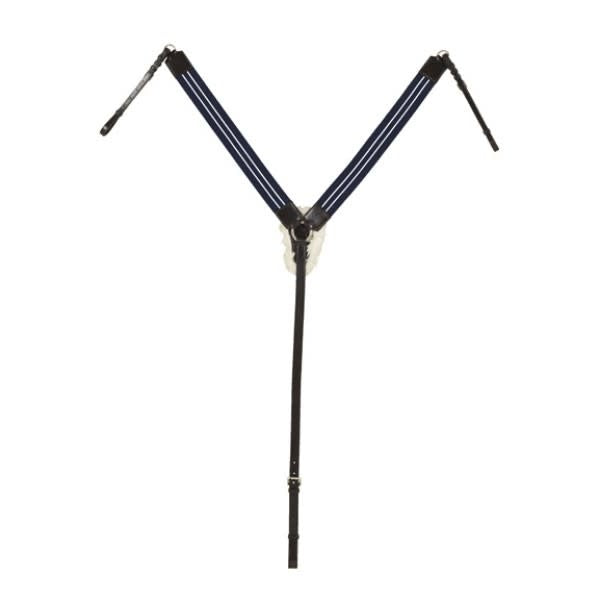 OVATION ELITE COLLECTION- 3-POINT WIDE ELASTIC BREASTPLATE WITH SHEEPSKIN PADDIN