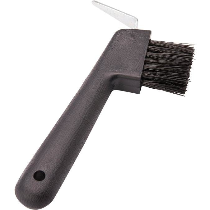 BLACK HOOF PICK WITH BRUSH