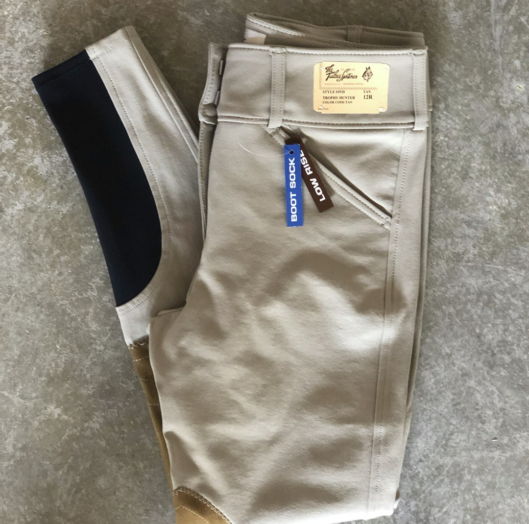 TAILORED SPORTSMAN GIRLS TROPHY HUNTER FRONT ZIP SOCK BOTTOM BREECH