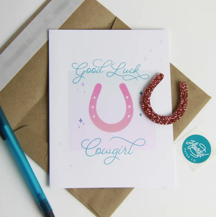 GOOD LUCK COWGIRL CARD