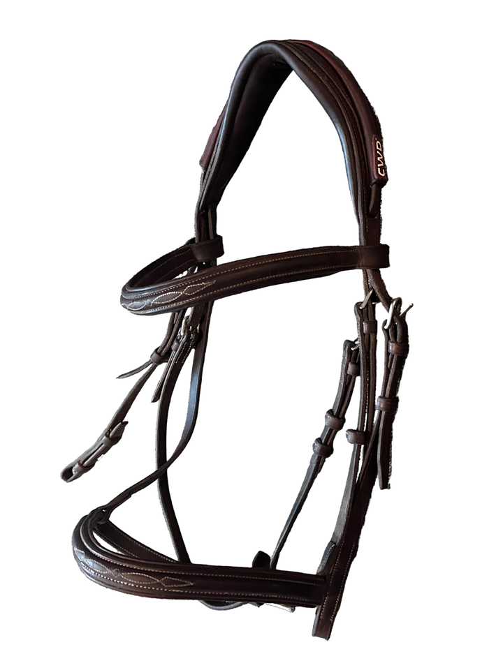 PRE-LOVED CWD ANATOMIC FRENCH BRIDLE WITH FANCY STITCHING