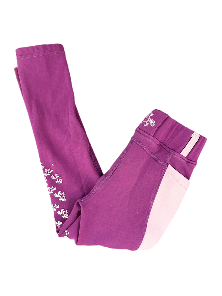 PRE-LOVED KIDS BELLE AND BOW FLEECE RIDING TIGHTS
