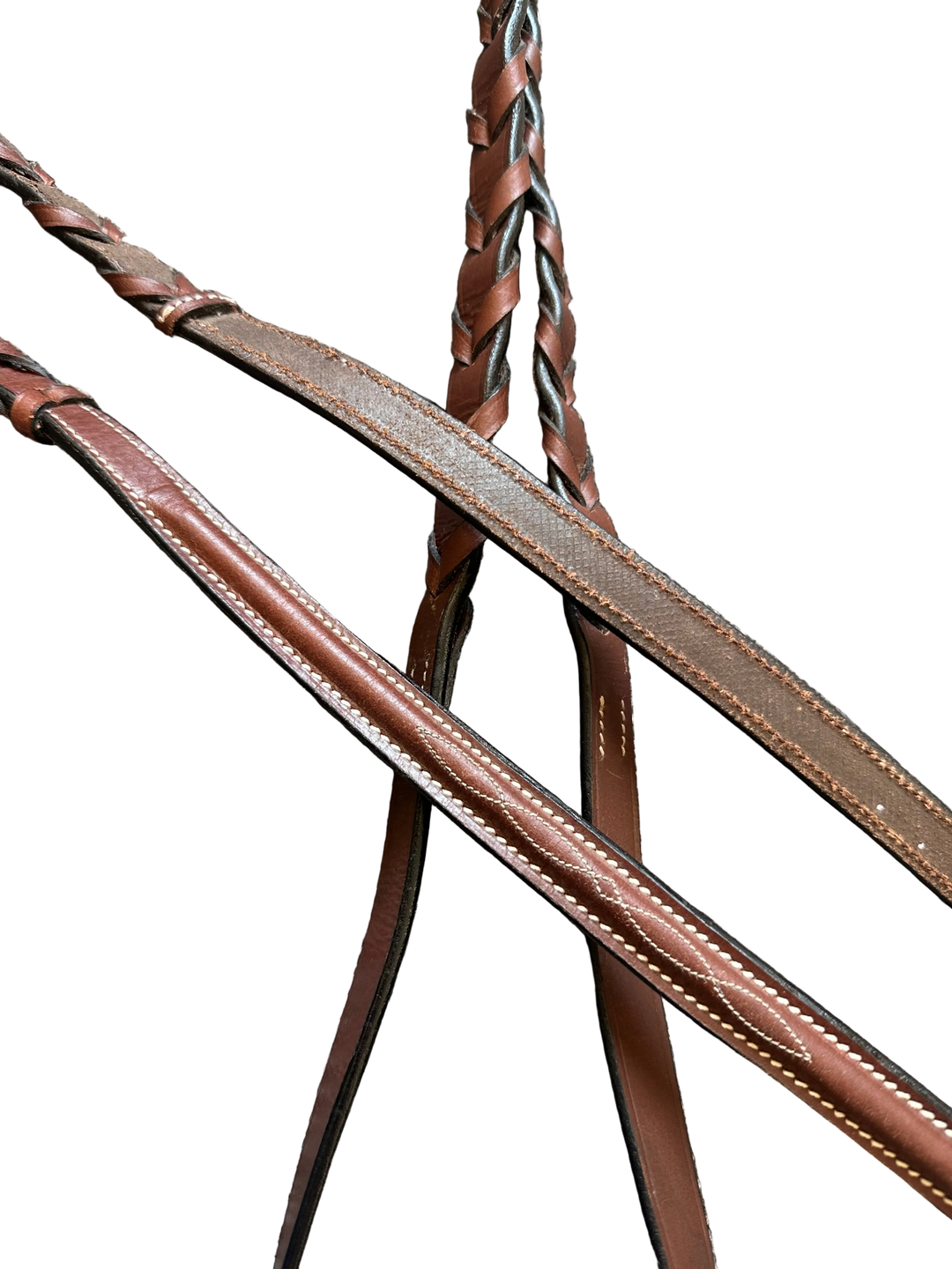 PRE-LOVED LACED RAISED FANCY STITCH REINS - COB SIZE