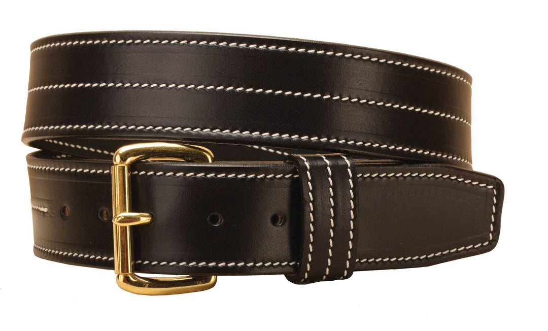 Tory Leather 1 3/4" Bridle Leather Triple Stitched Belt
