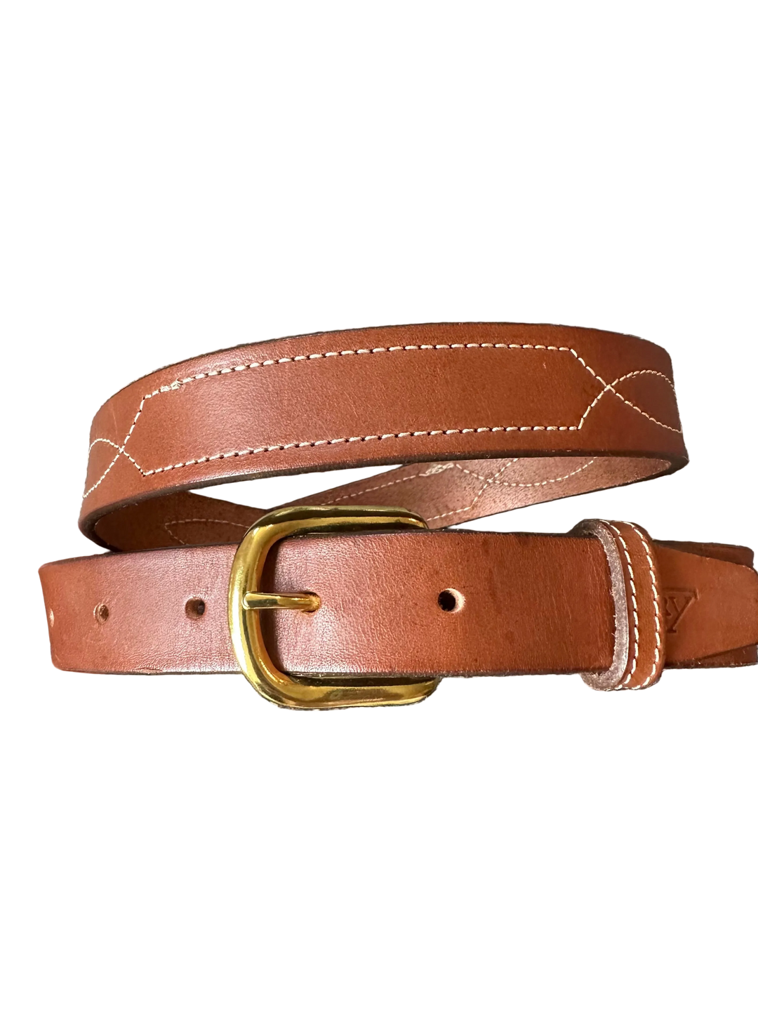 PRE-LOVED TORY ENGLISH BRIDLE LEATHER BELT - 36”