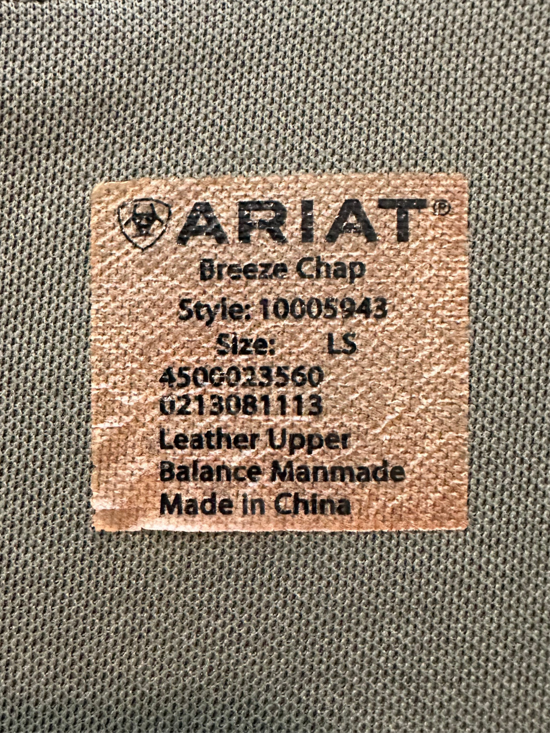PRE-LOVED ARIAT BREEZE HALF CHAPS
