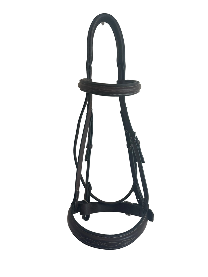 PRE-LOVED HUNTLEY EQUESTRIAN RAISED FANCY STITCH BRIDLE