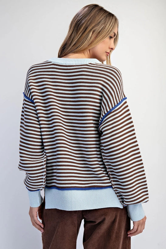 COTIERRA Stripe Pullover Oversize Sweater