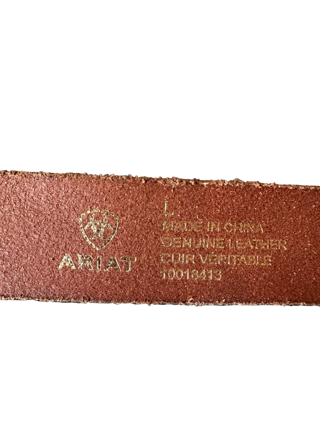 PRE-LOVED ARIAT LEATHER BELT - LARGE