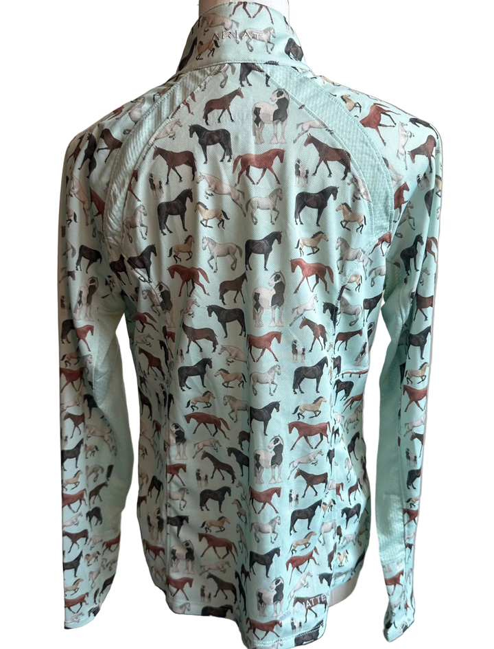 PRE-LOVED KIDS ARIAT SUNSTOPPER 1/4 ZIP BASELAYER