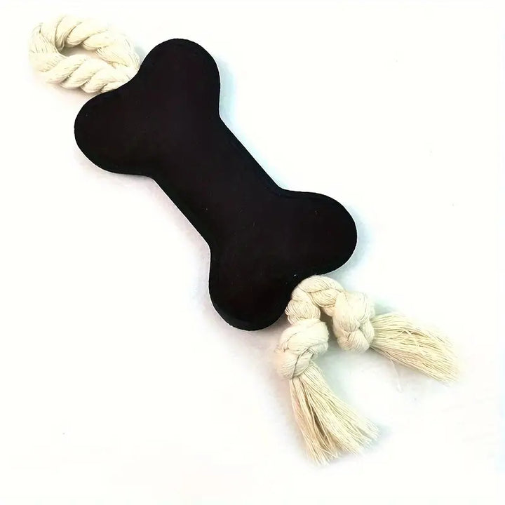 FELT DOG BONE ROPE TOY