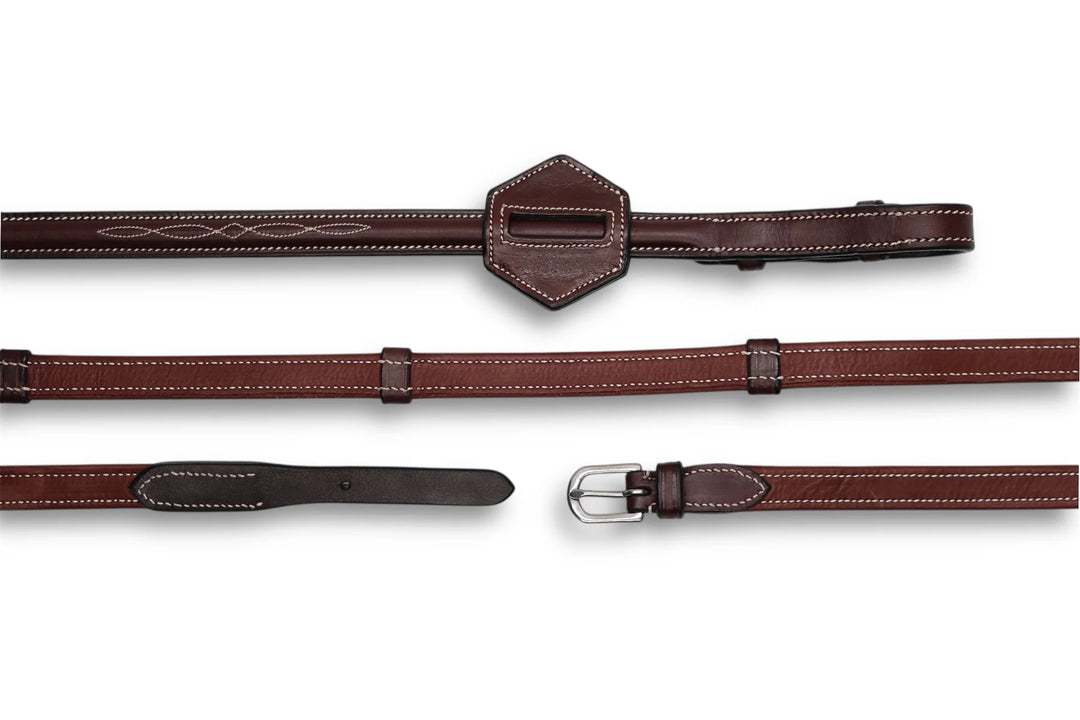 AJR 5/8" Softy Leather Rein with Leather Grip Jumper Collection