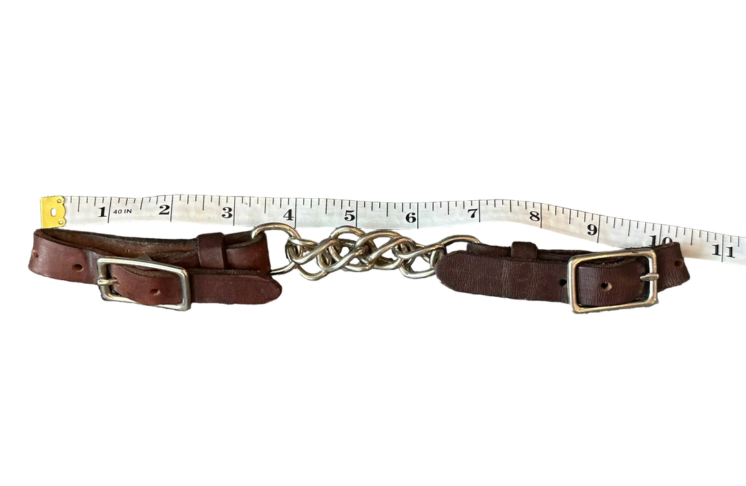 PRE-LOVED CURB CHAIN BROWN LEATHER ENDS