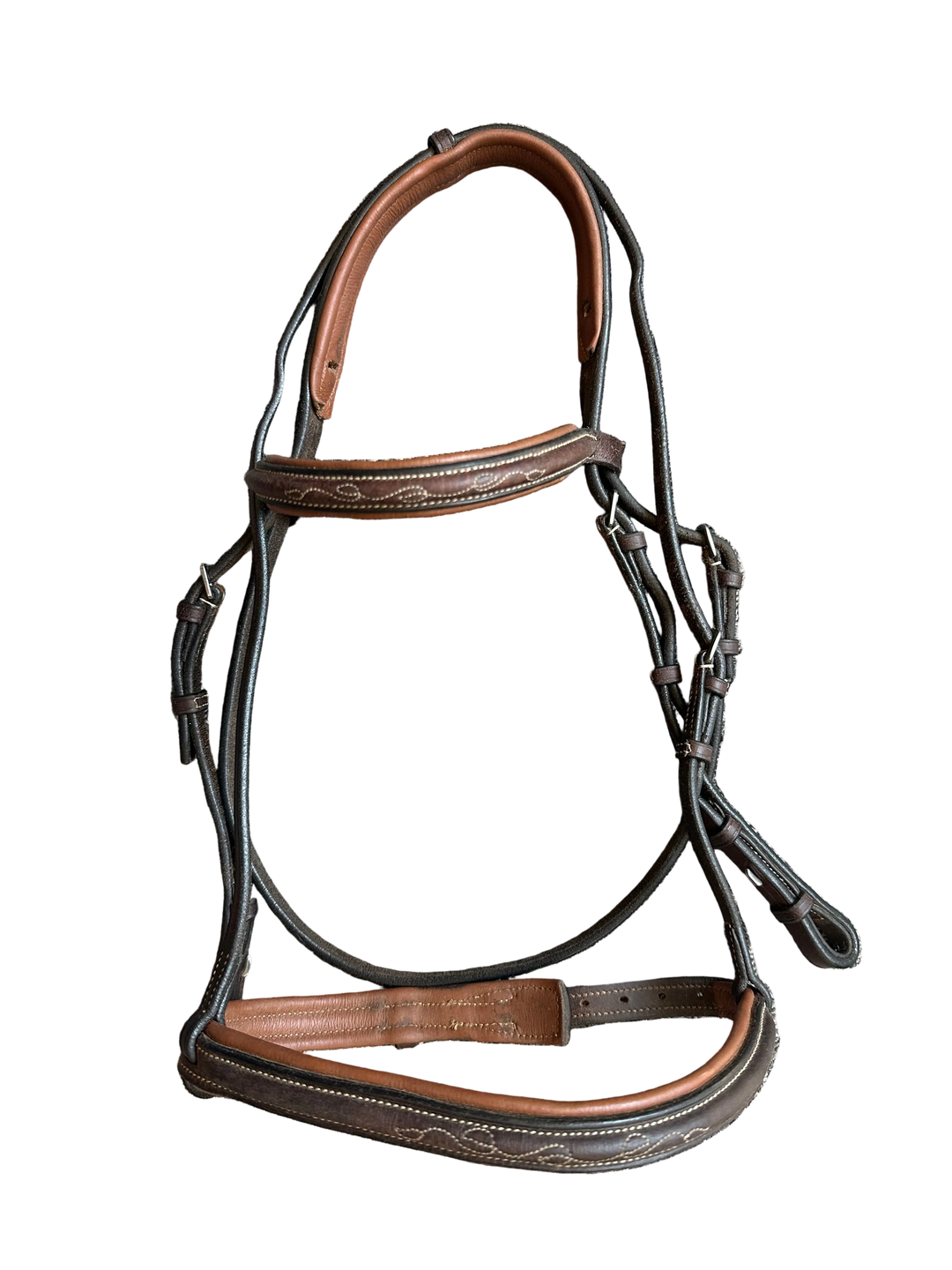 PRE-LOVED TOKLAT SILVERLEAF FANCY RAISED PADDED BRIDLE - COB