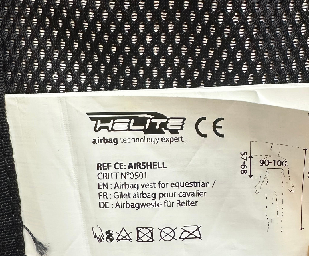 PRE-LOVED DADA SPORT “CARTHAGO” RIDING COVER JACKET AND HELITE ZIP IN AIRBAG VEST