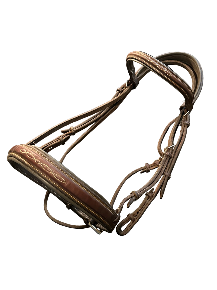 EDGEWOOD PADDED FANCY STITCHED RAISED BRIDLE