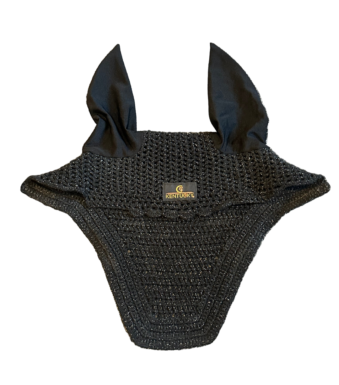 PRE-LOVED KENTUCKY FLY VEIL BONNET WITH GLITTER BAND “WELLINGTON”