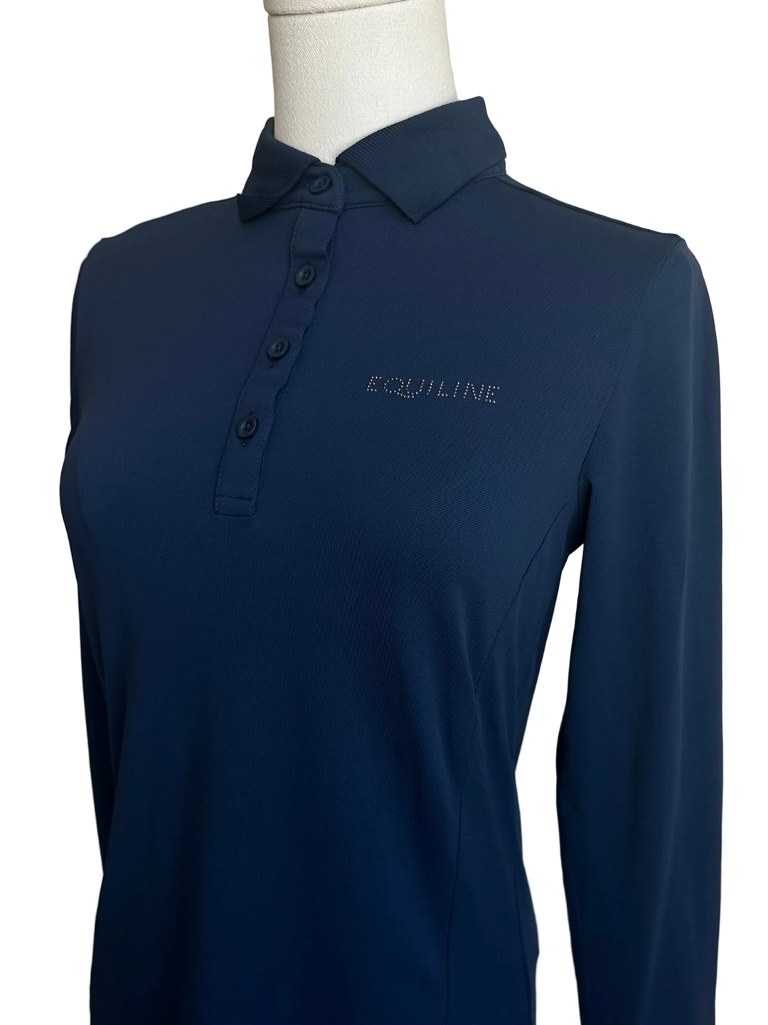 PRE-LOVED EQUlLINE 'TEMPO LIBERO' LONG SLEEVE TRAINING POLO - S