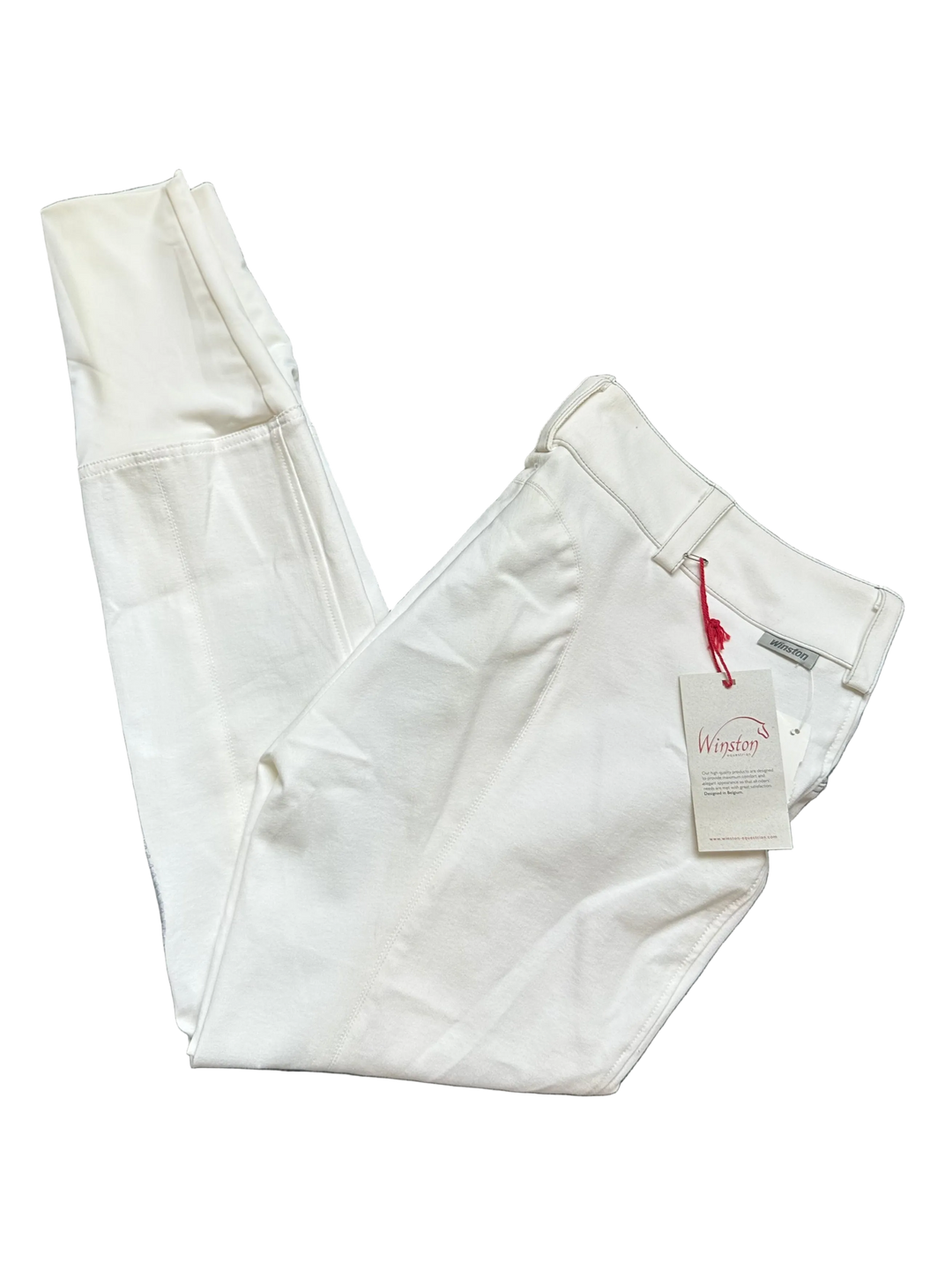 PRE-LOVED WINSTON FAUX LEATHER KNEE PATCH BREECHES
