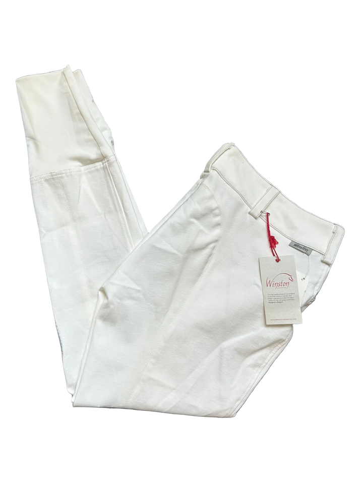 PRE-LOVED WINSTON FAUX LEATHER KNEE PATCH BREECHES