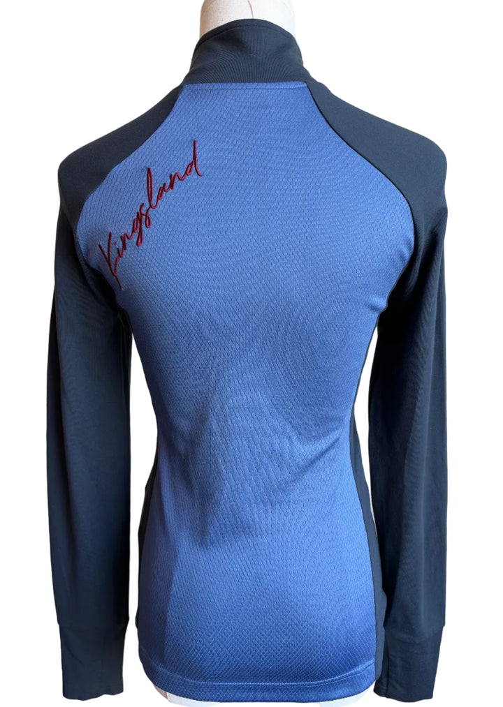 PRE-LOVED KINGSLAND OKSANA 1/2 ZIP LONG SLEEVE SHIRT - SIZE XS