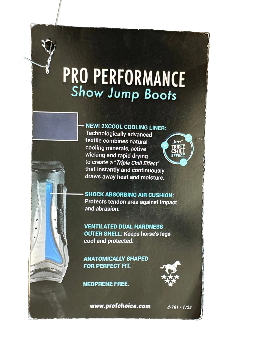 PRE-LOVED PROFESSIONALS CHOICE PRO PERFORMANCE OPEN FRONT BOOTS WITH TPU FASTENERS