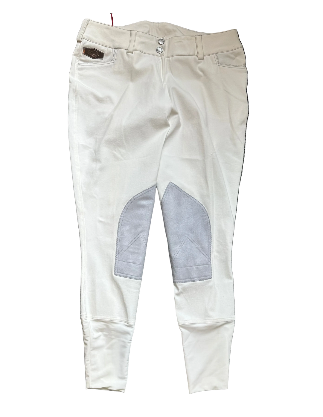 PRE-LOVED WINSTON FAUX LEATHER KNEE PATCH BREECHES