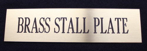 BRASS 2X8 STALL PLATE - ONE LINE