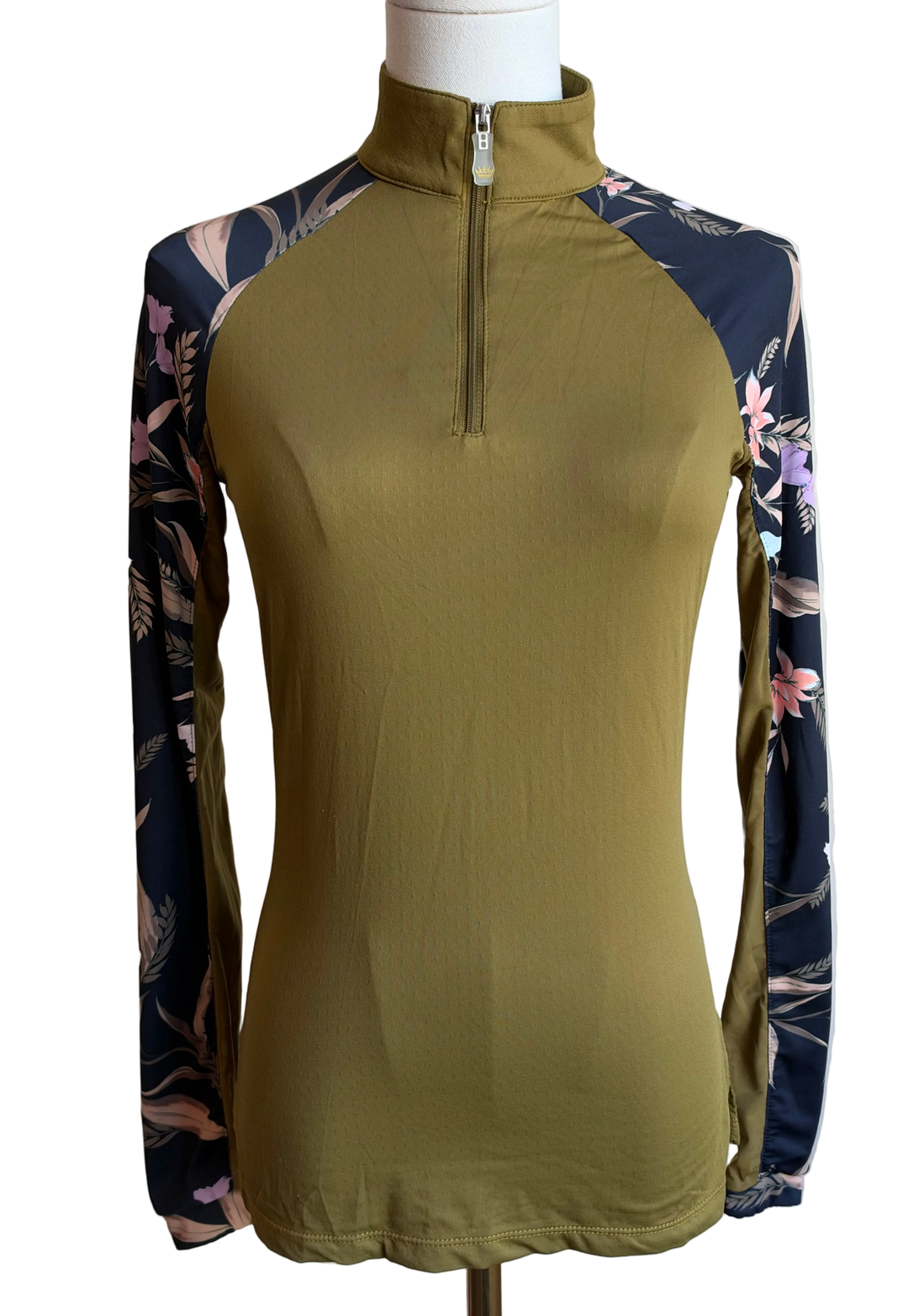 PRE-LOVED KASTEL 1/4 ZIP LONG SLEEVE SUN SHIRT - XS