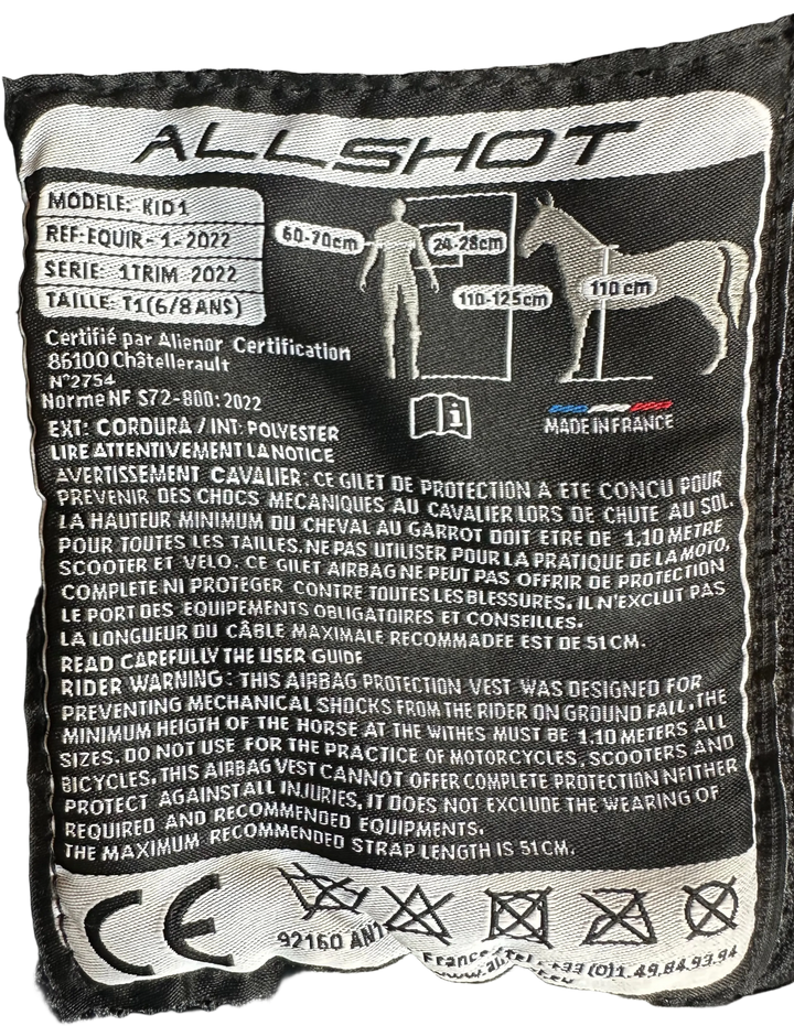 PRE-LOVED KIDS EQUILINE PROTECTIVE AIRBAG VEST