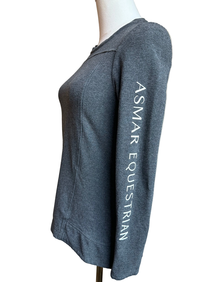 PRE-LOVED NOEL ASMAR EQUESTRIAN CREWNECK FLEECE LINED LONG SLEEVE TOP