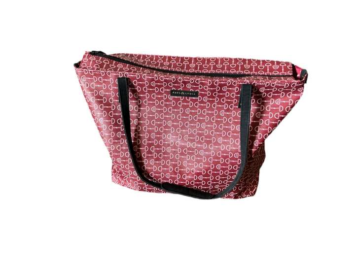 PRE-LOVED PAUL&LYDIA BURGUNDY BITS TOTE BAG