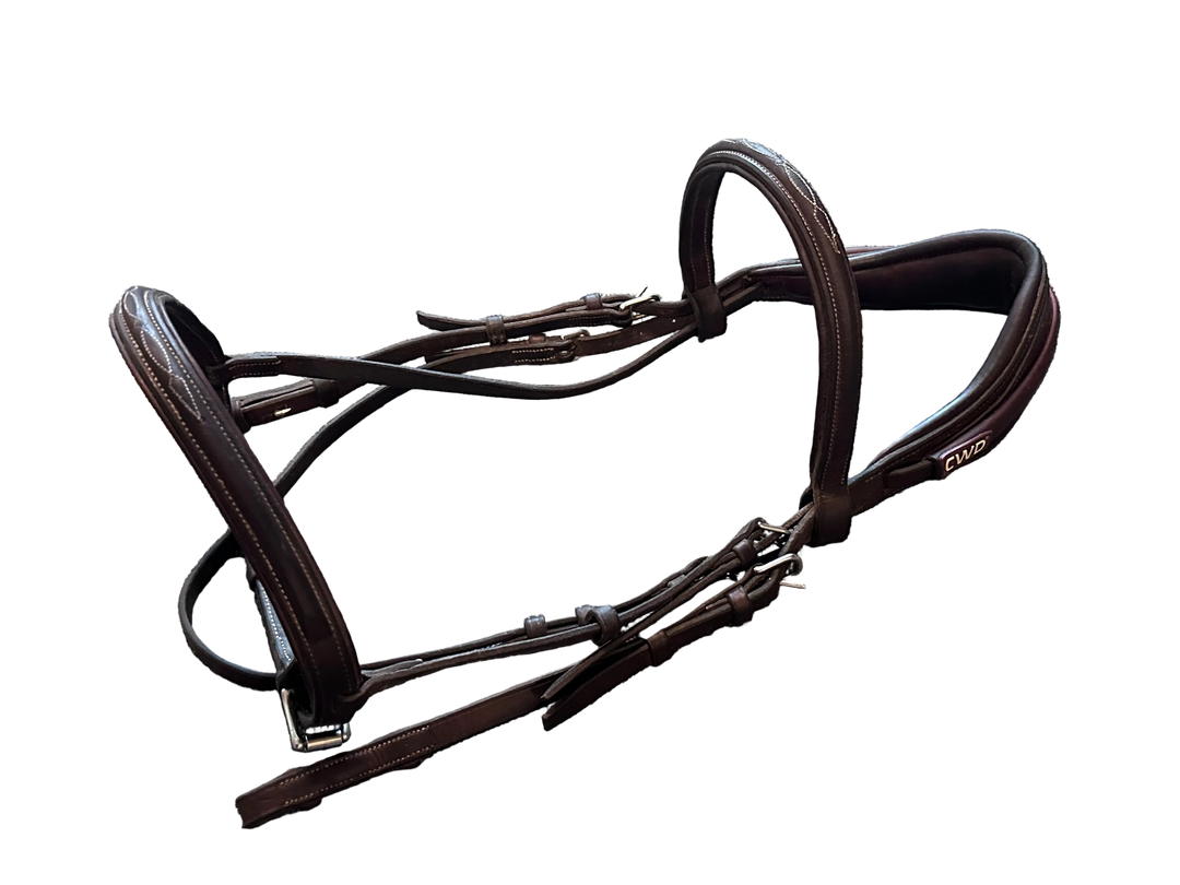 PRE-LOVED CWD ANATOMIC FRENCH BRIDLE WITH FANCY STITCHING