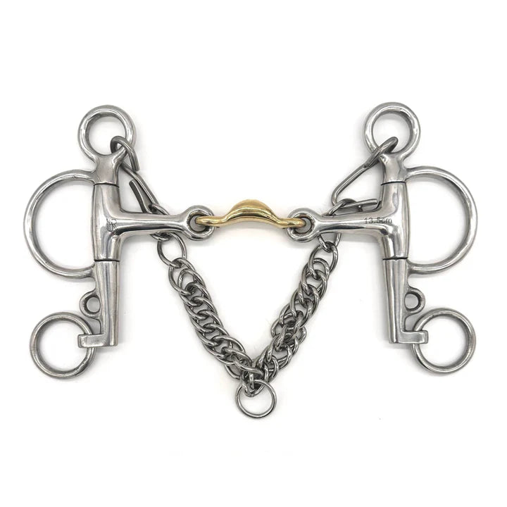 AJR DOUBLE JOINTED BRASS QUARTER MOON PELHAM