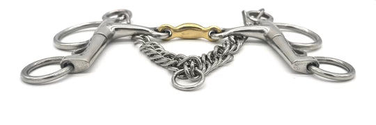 AJR DOUBLE JOINTED BRASS QUARTER MOON PELHAM