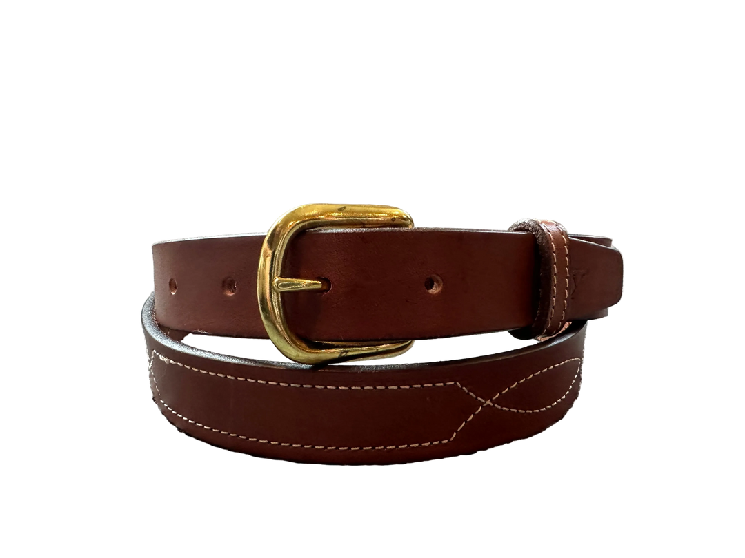 PRE-LOVED TORY ENGLISH BRIDLE LEATHER BELT - 36”