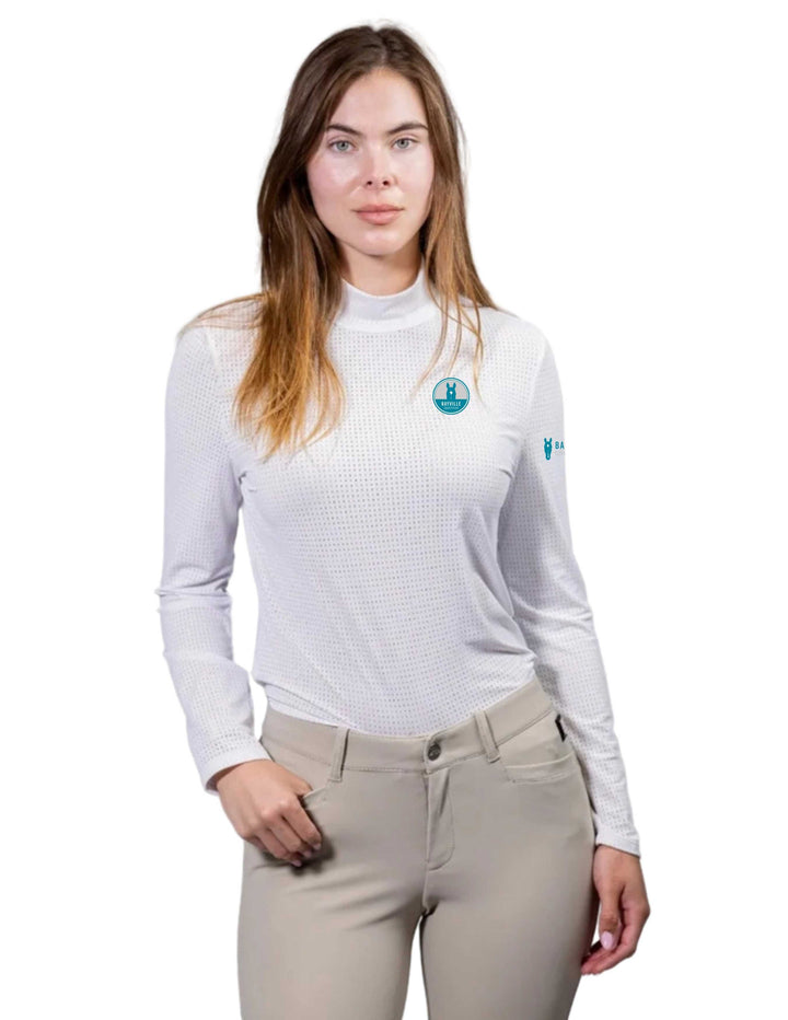BAYVILLE EQUESTRIAN EQUISITE WOMENS LONG SLEEVE MOCK NECK SUNSHIRT