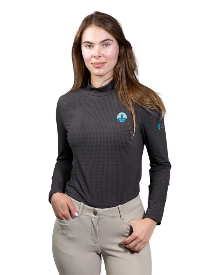 BAYVILLE EQUESTRIAN EQUISITE WOMENS LONG SLEEVE MOCK NECK SUNSHIRT