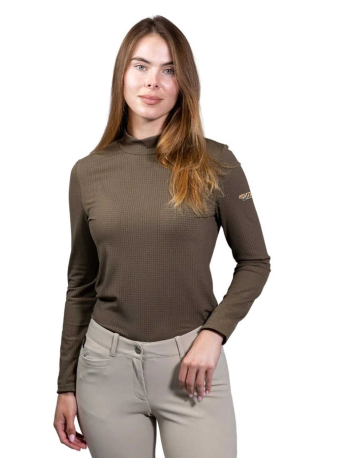 HUNTERVILLE CAVALLO EQUISITE WOMENS LONG SLEEVE MOCK NECK SUNSHIRT