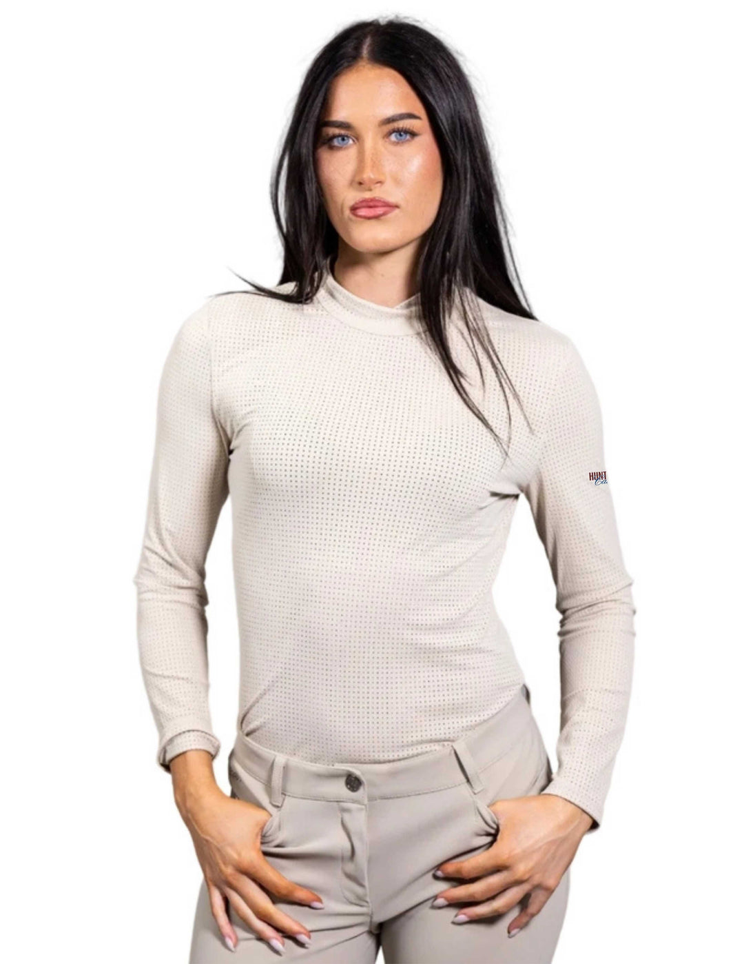 HUNTERVILLE CAVALLO EQUISITE WOMENS LONG SLEEVE MOCK NECK SUNSHIRT
