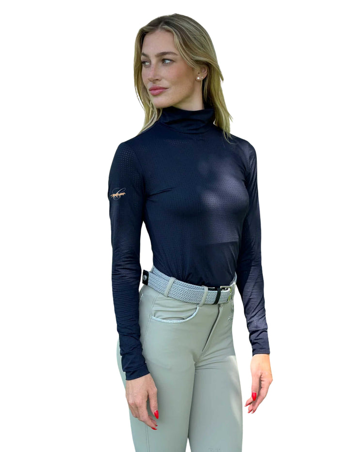 HUNTERVILLE CAVALLO HARCOUR WOMENS LONG SLEEVE MOCK NECK SUNSHIRT