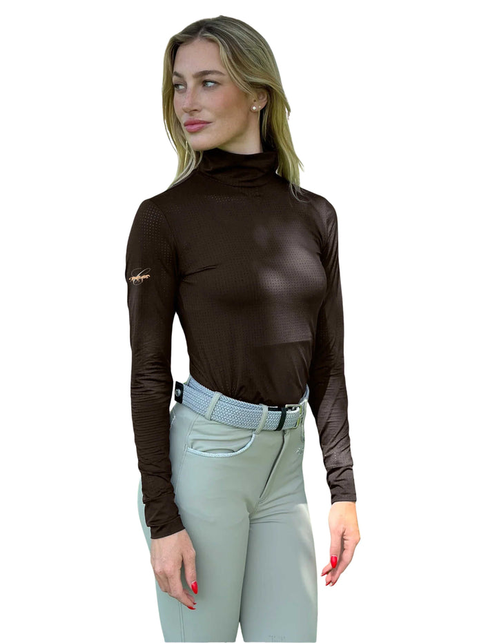 HUNTERVILLE CAVALLO HARCOUR WOMENS LONG SLEEVE MOCK NECK SUNSHIRT