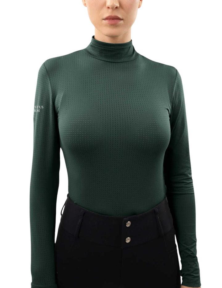 CHRISTUS FARM HARCOUR WOMENS LONG SLEEVE MOCK NECK SUNSHIRT