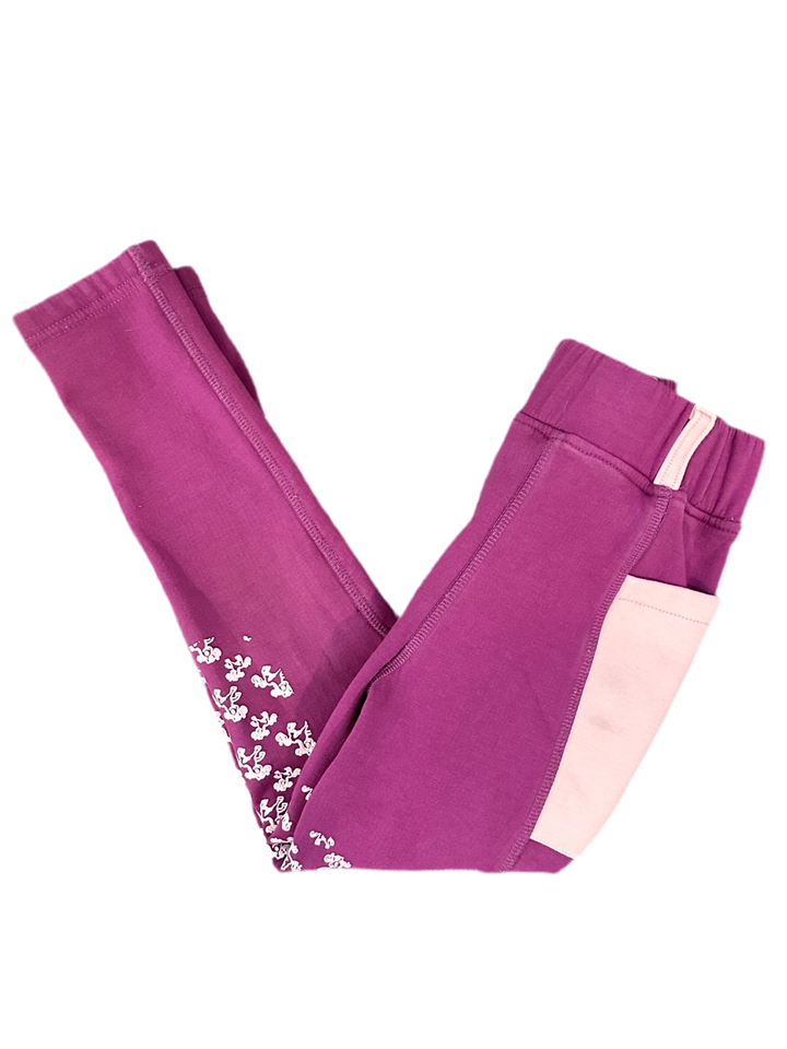 PRE-LOVED KIDS BELLE AND BOW FLEECE RIDING TIGHTS