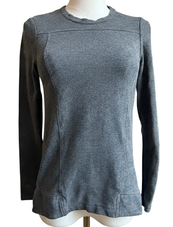 PRE-LOVED NOEL ASMAR EQUESTRIAN CREWNECK FLEECE LINED LONG SLEEVE TOP