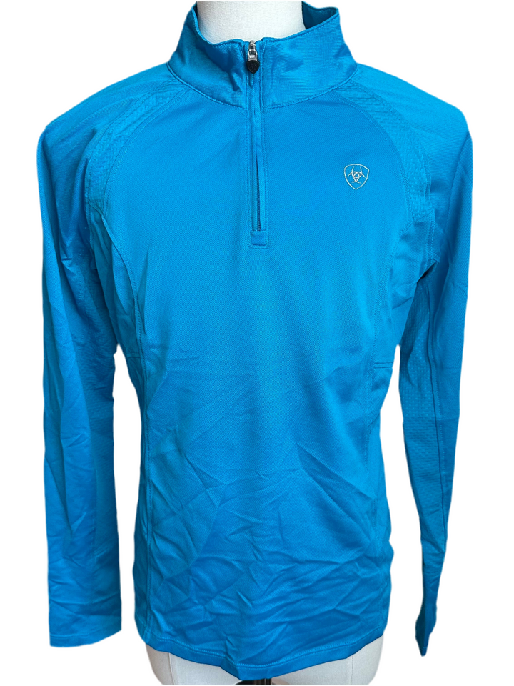 PRE-LOVED KIDS ARIAT SUNSTOPPER 1/4 ZIP BASELAYER